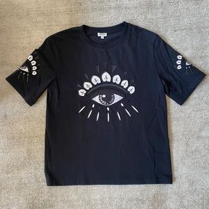 Kenzo Black Embroidered T-shirt